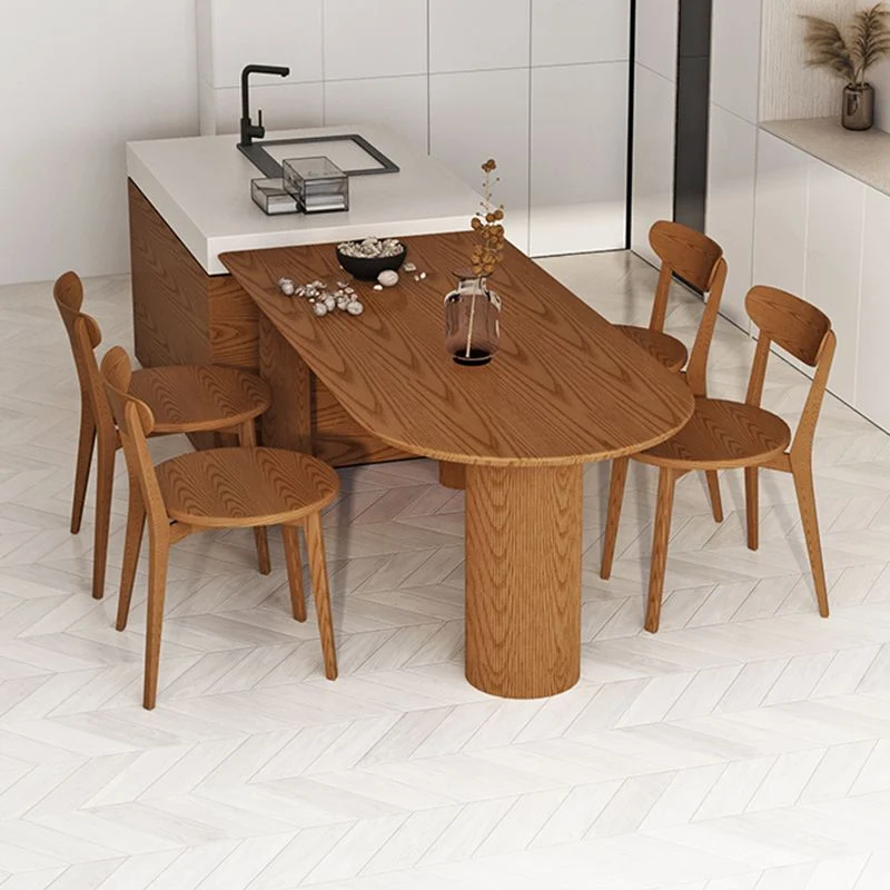 Modern Brown in Pine Counter Table Specialty Dining Table for Kitchen