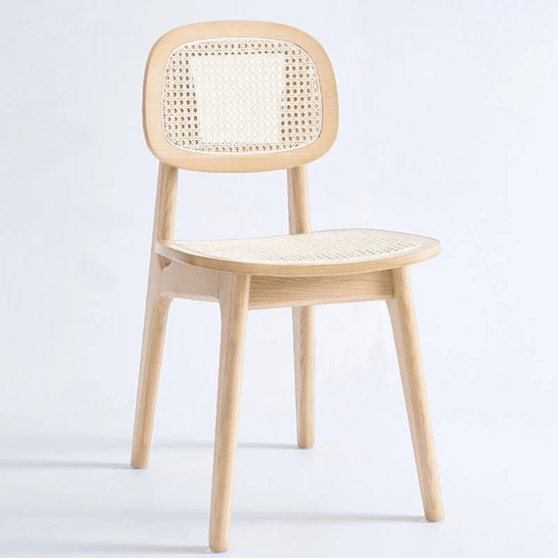 Open Back Side Chair Wood Industrial Style Dining Room Chair