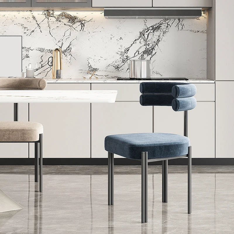 Upholstered Dining Room Chair Modern Open Back Dining Side Chair