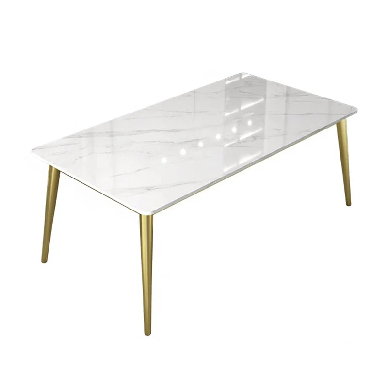 Traditional Luxury 4 Legs Furniture Stone Dining Table for Dining Room