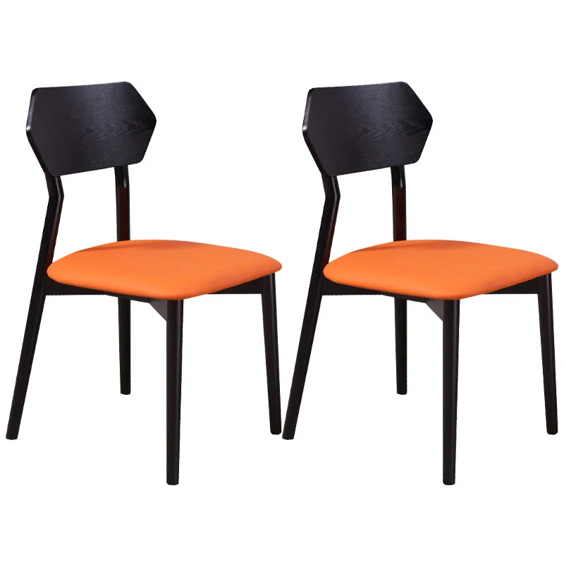 Open Back Dining Accent Chair Industrial Armless Dining Chairs