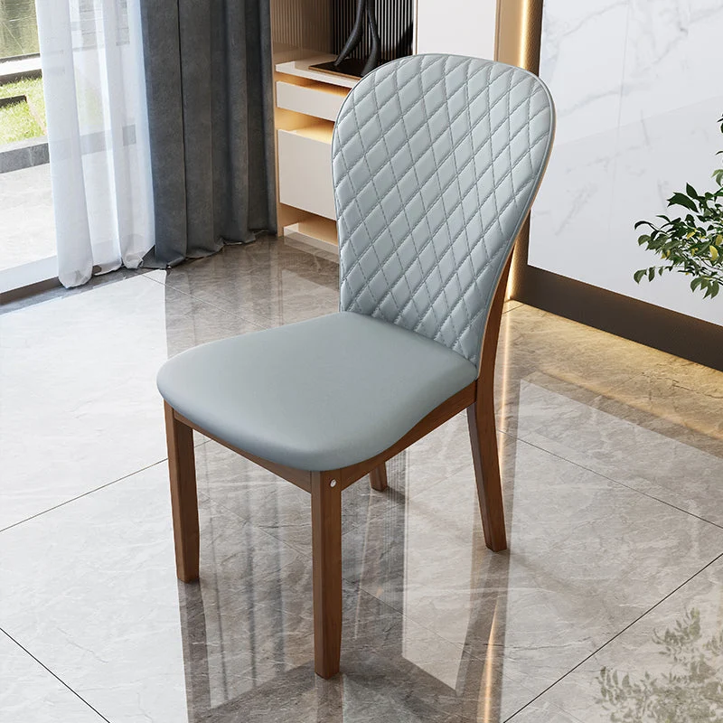 Contemporary Wood Dining Armless Chairs Upholstered Side Chairs for Restaurant Use