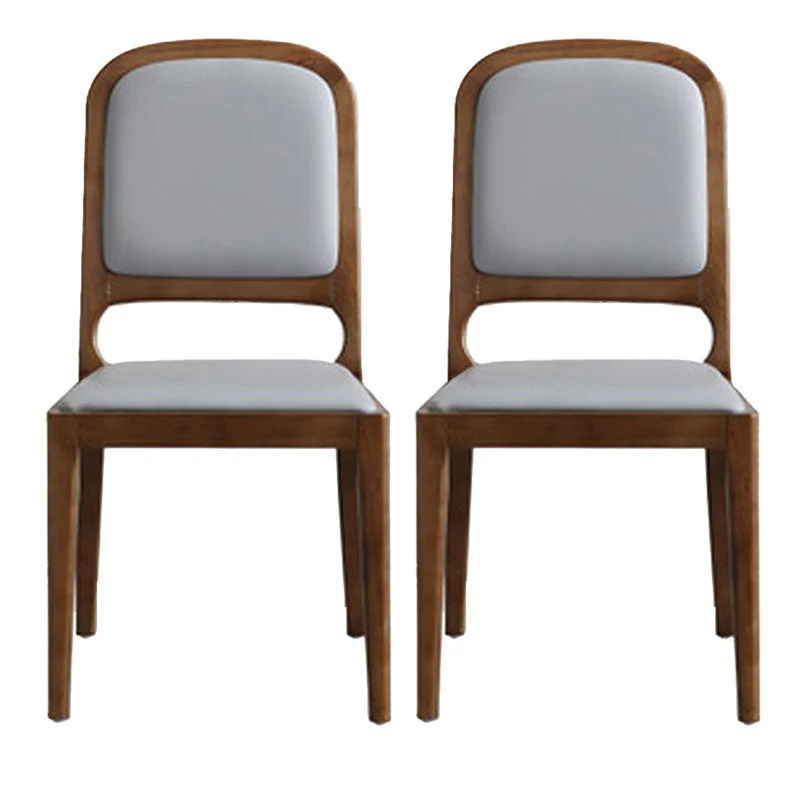 Open Back Side Chair Wood Industrial Style Dining Room Chair for Home