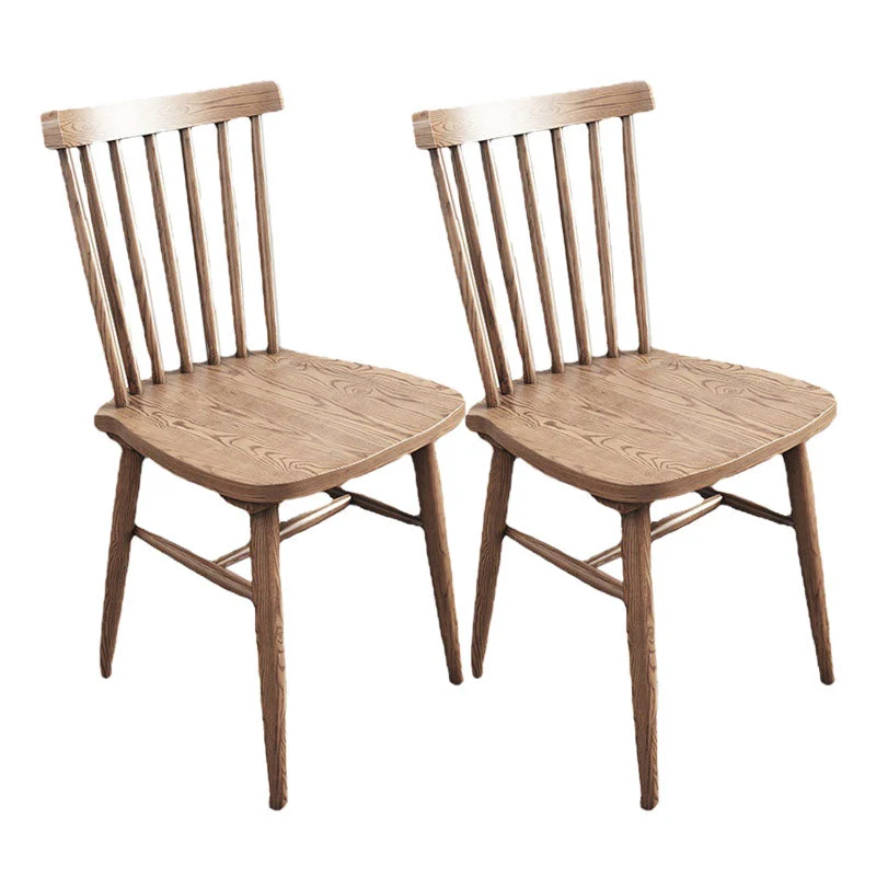 Wood Kitchen Dining Side Chair Slat Back Side Chair in Natural