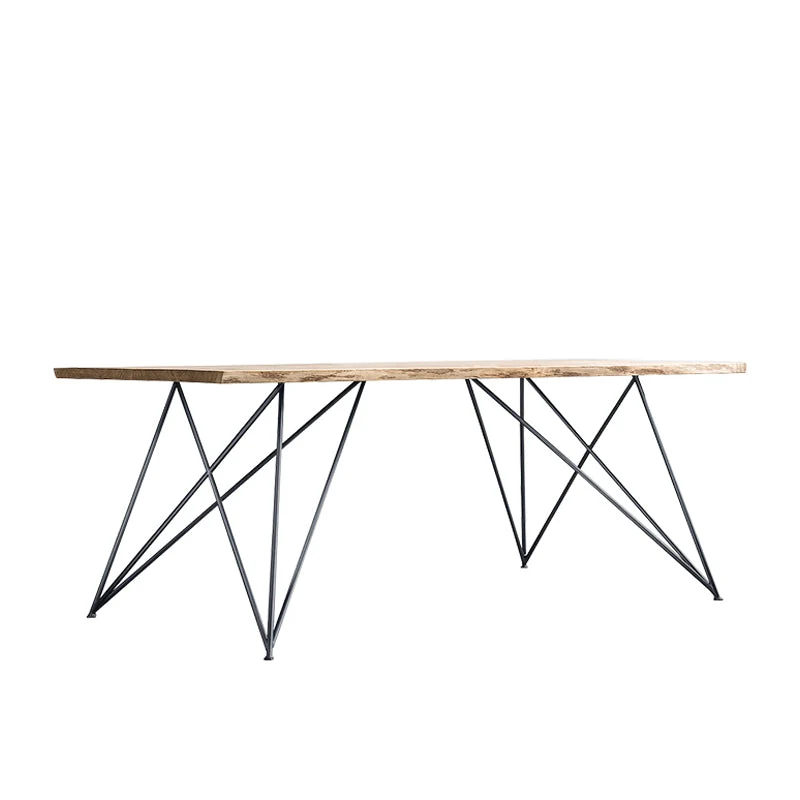Rectangle 4 Legs Dining Table Luxury Solid Wood Kitchen Table