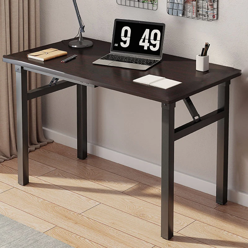 Modern Simplicity Rectangular MDF Carbon Steel Desks Foldable For Home Office