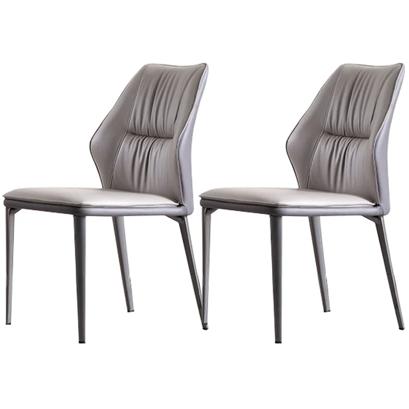 Faux Leather Kitchen Dining Chairs Contemporary Wingback Side Chairs