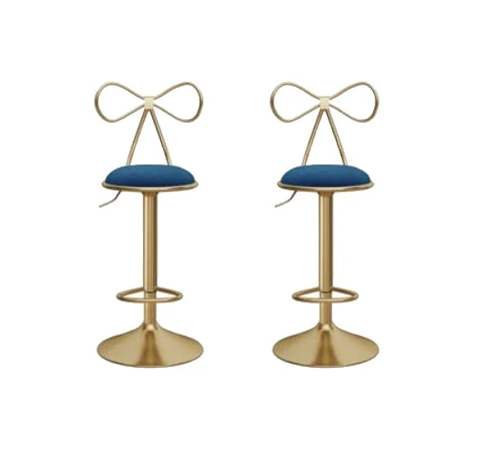 Glam Round Bar & Counter Stool Metal Adjustable Counter Stool with Swivel