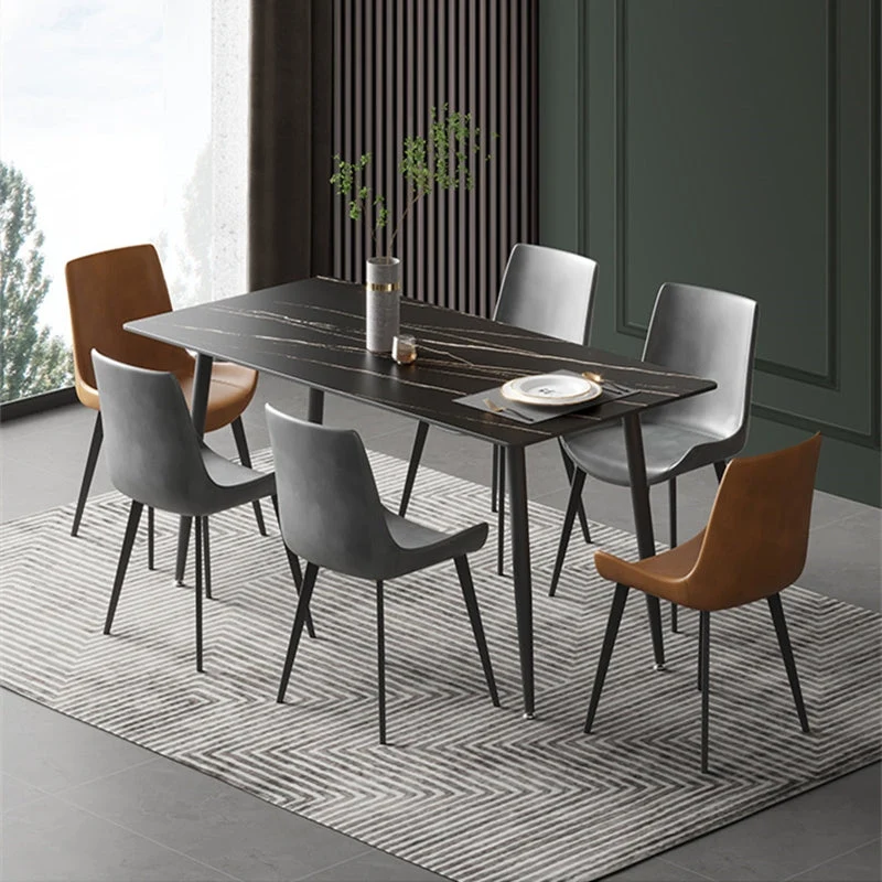 Sintered Stone Industrial Kitchen Desk Rectangle Dining Room Table