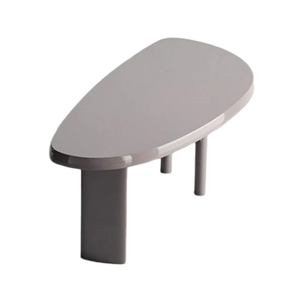 Free Form Solid Wood Dining Table Modern Furniture with Tripod Base in Matte Finish