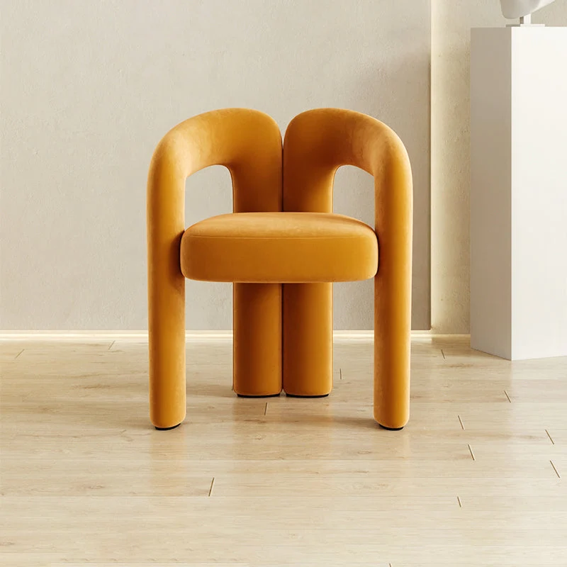 Modern Contemporary Upholstered Arm Chair Open Back Dining Chair for Dining Room