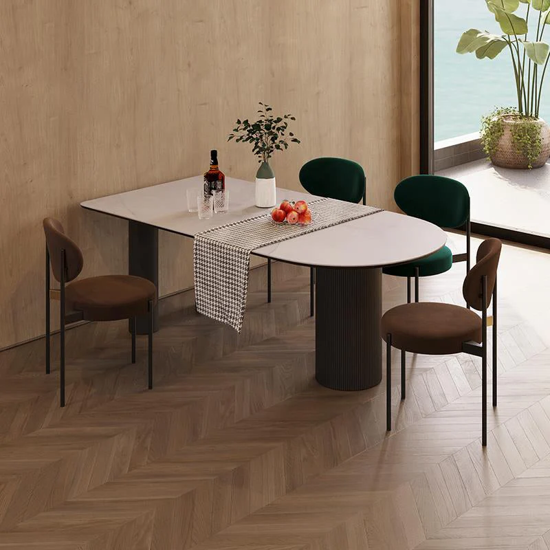 Free Form Stone Top Dining Table Modern Tripod Dining Table for Restaurant