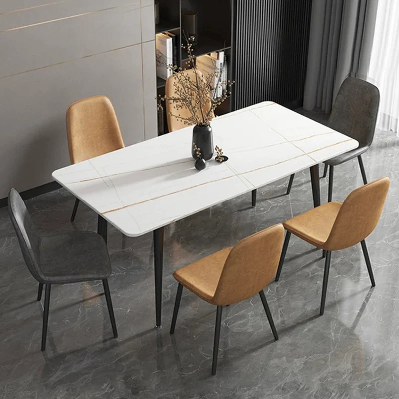Rectangle Kitchen Table Industrial Dining Room Desk with 4 Legs