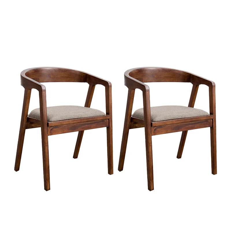 Traditional Arm Chair Wood Open Back Dining Room Chair for Kitchen