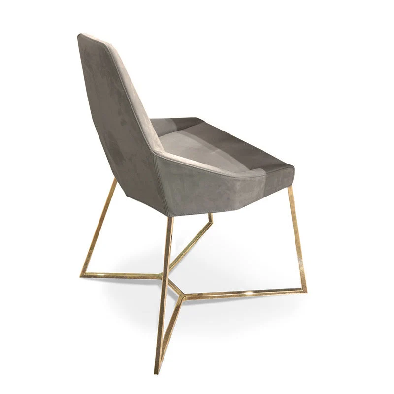 Glam Kitchen Dining Chairs Faux Leather Side Chairs with Gold Legs