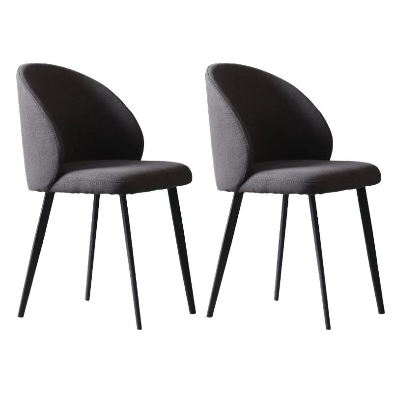 Contemporary Kitchen Dining Side Chair Upholstered Dining Chair in Grey