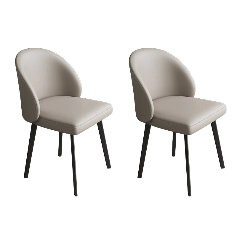 Contemporary Kitchen Dining Side Chair Upholstered Dining Chair in White