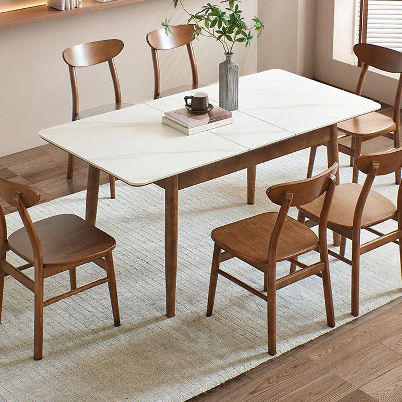 Sintered Stone Modern Kitchen Table Rectangle Home Extendable Dining Table