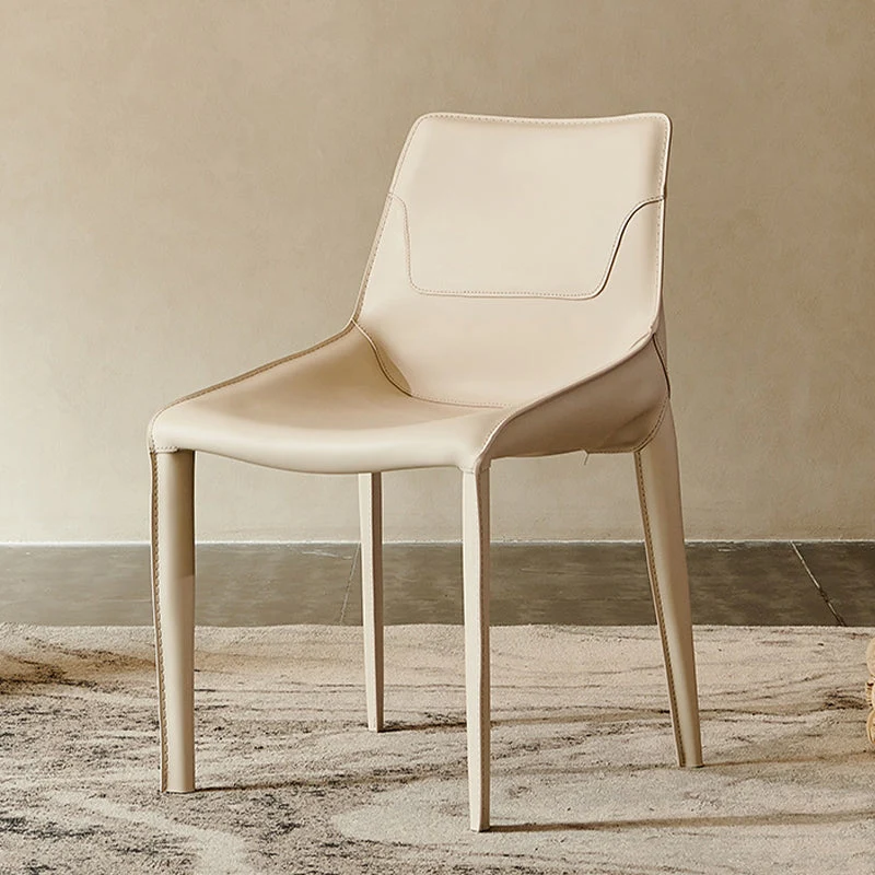 Contemporary Faux Leather Dining Chairs Indoor-Outdoor Parsons Chair