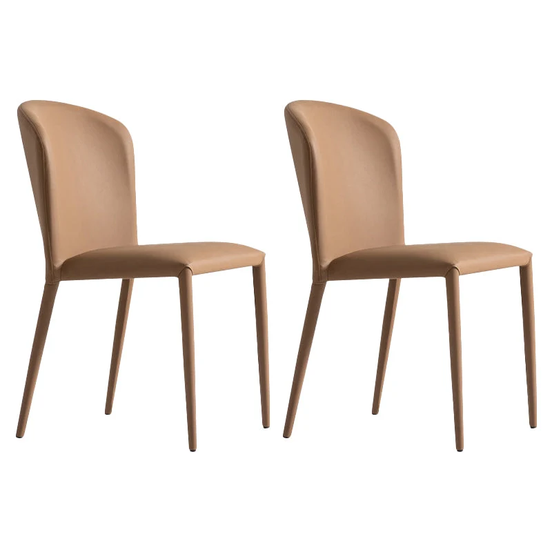 Faux Leather Kitchen Dining Armless Chair Upholstered Dining Chair