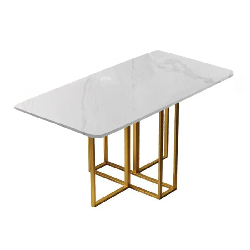 Rectangle Table Simplicity Style Stone Folding Furniture,59"L x 31.5"W x 28.7"H