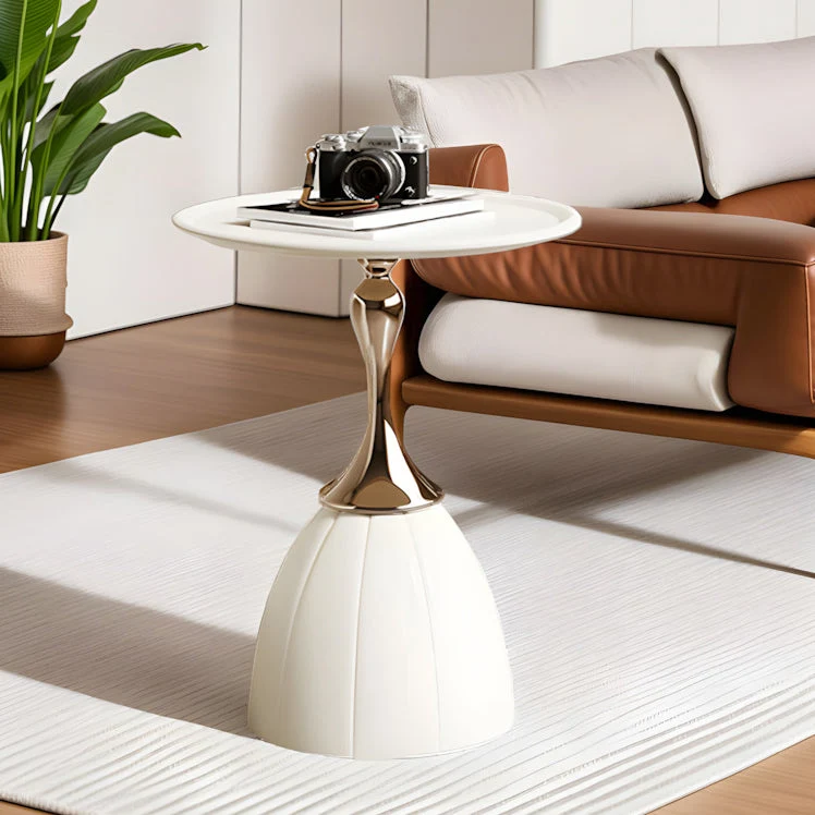 Contemporary Nordic Round Cylindrical Iron Side Table 1 - Tray For Living Room