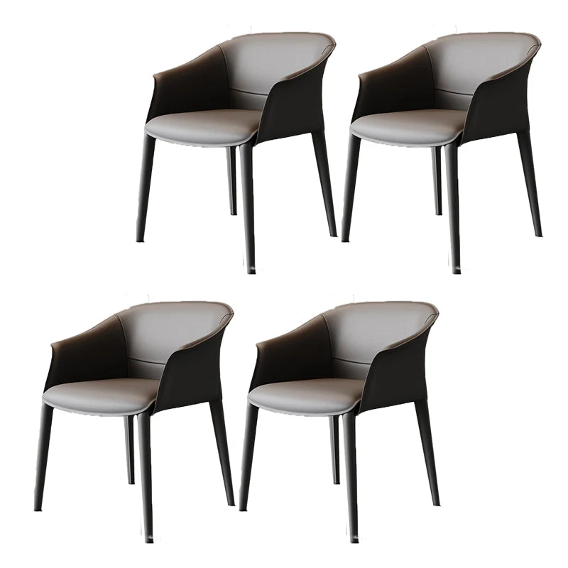 Contemporary Style Arm Chair Leather Dining Chair for Home Use