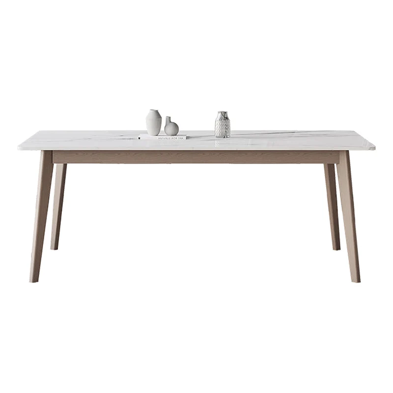 Medieval Modern Sintered Stone Top Table for Restaurant Rectangle Table with 4 Legs