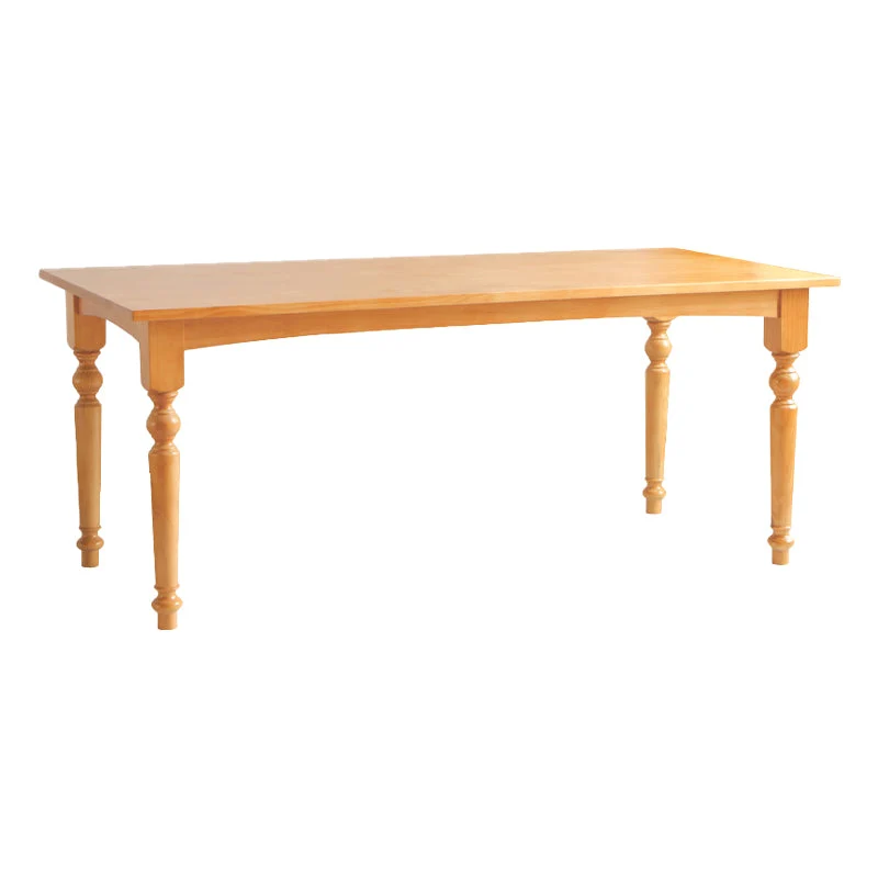 Rectangle Wood Top Dining table Modern Natural Finish Legs Dining Room Table