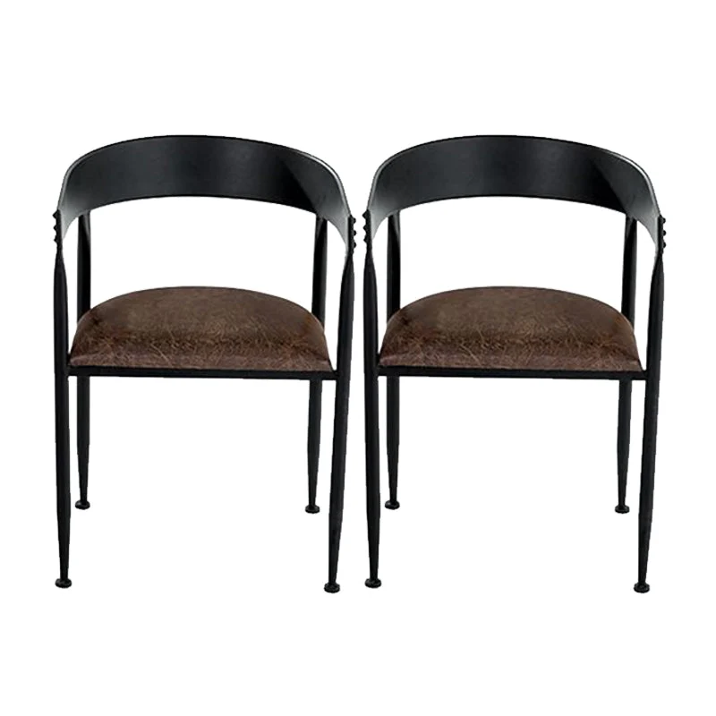 Industrial Kitchen Dining Chair Open Back Dining Chair with Metal Legs