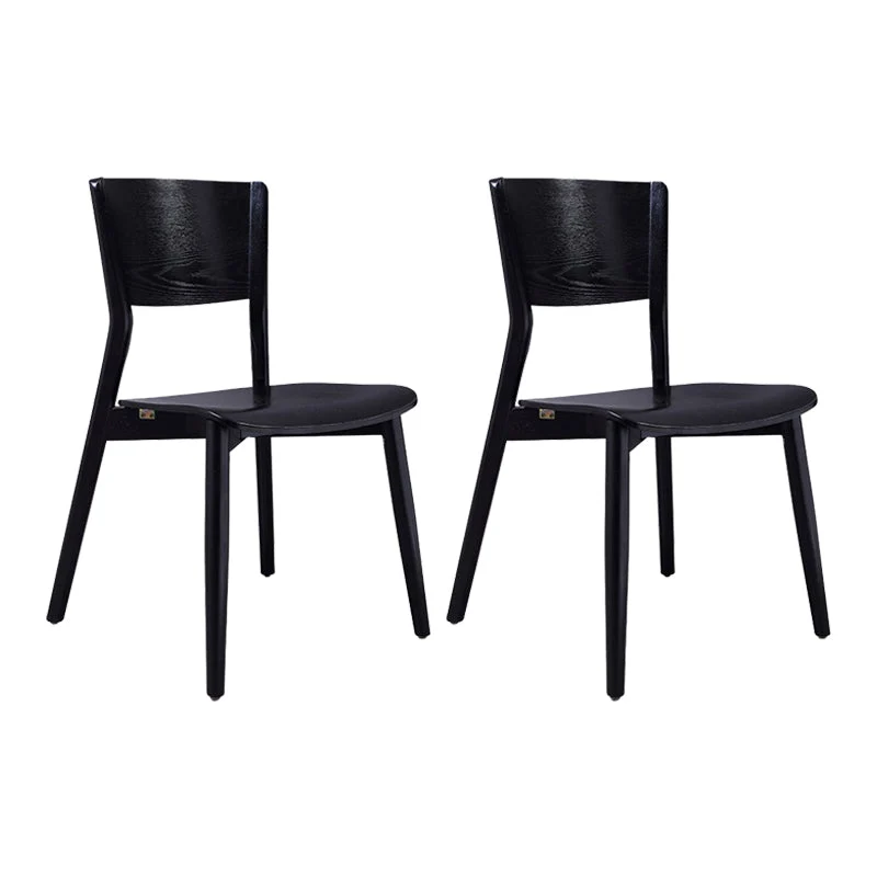 Modern Side Chair Solid Wood Open Back Dining Chair for Home