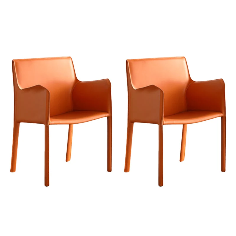 Industrial Arm Chair Solid Back Dining Room Chair for Dining Room