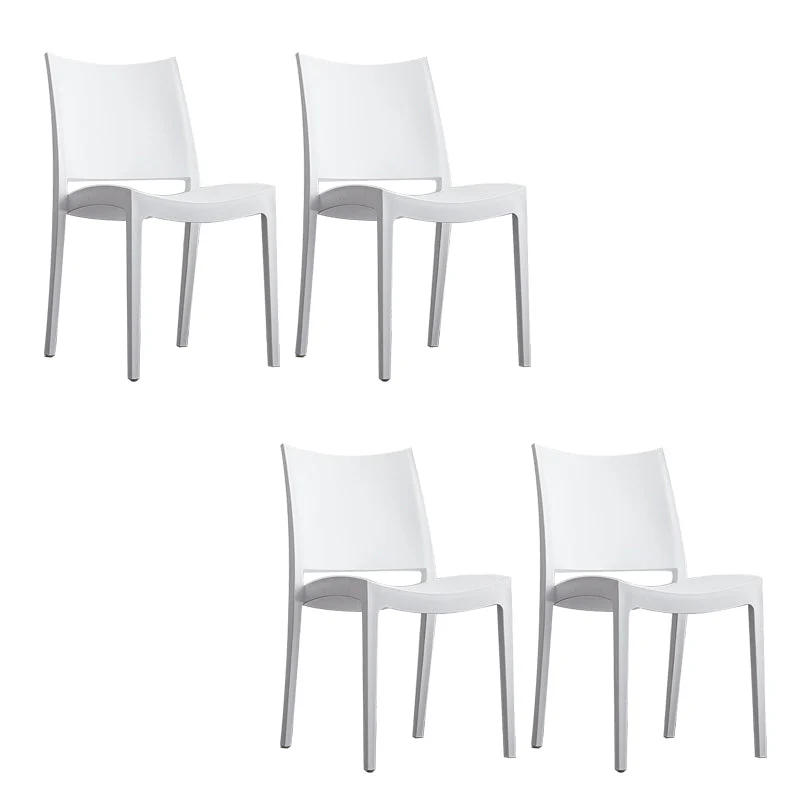Dining Room Indoor Chair Plastic Armless Dining Accent Chair