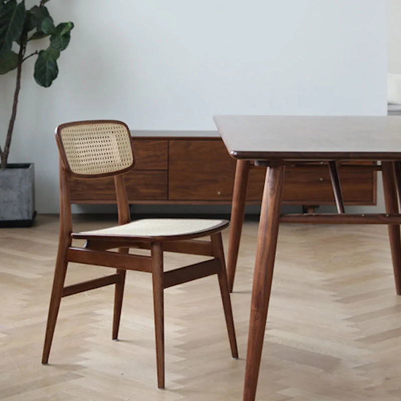Modern Side Chair Solid Wood Armless Dining Chair for Home Use