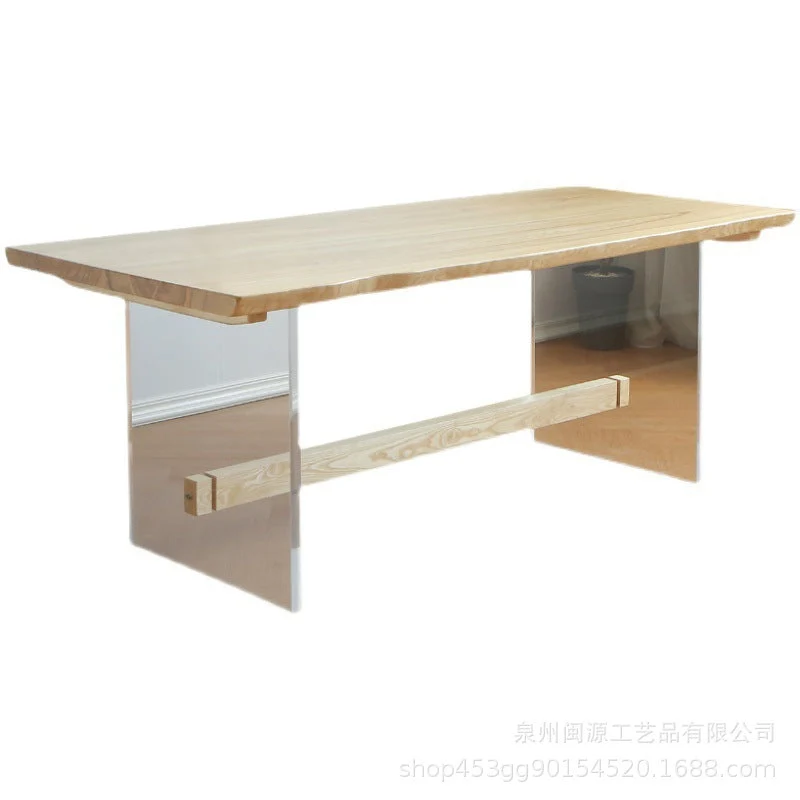 Specialty Dining Table Modern Brown in Solid Wood Table for Kitchen