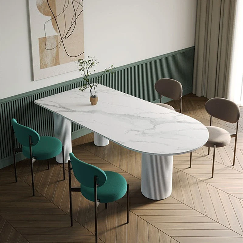 Freeform Solid Wood Dining Table Modern Furniture with Tripod Base for Home