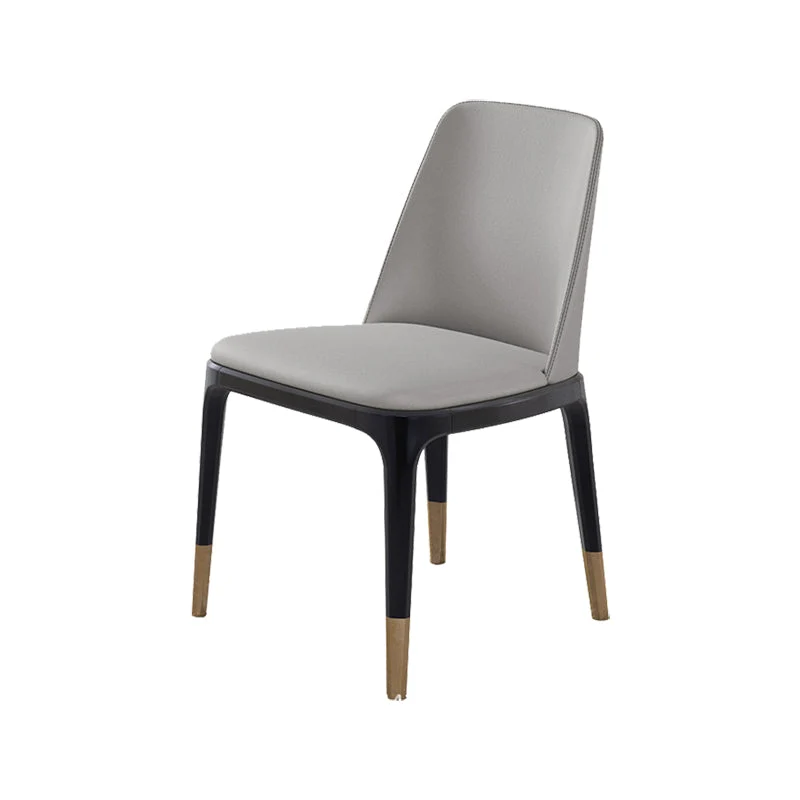 Industrial Dining Accent Chair Upholstered Indoor Chair in Gray