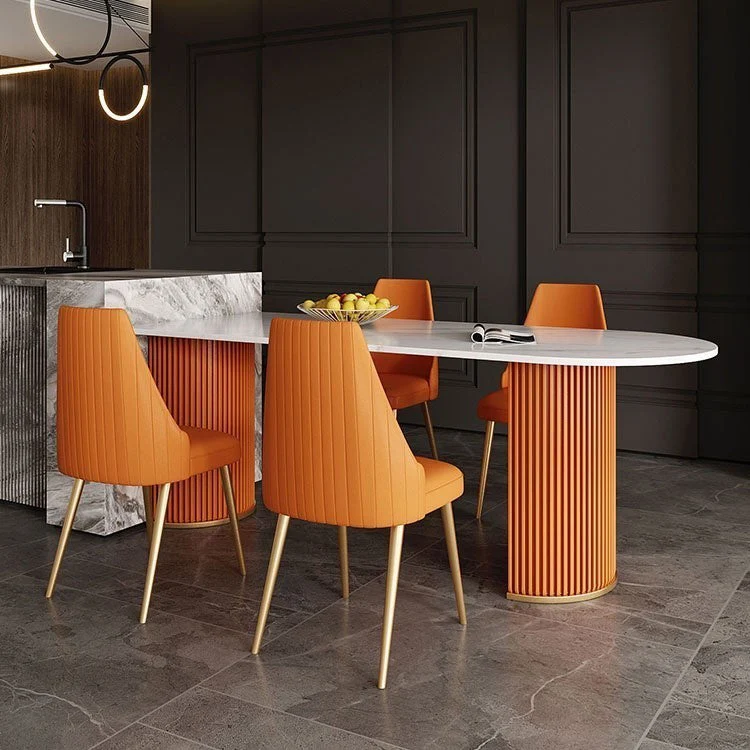 Traditional Luxury Dining Table Sintered Stone Table for Kitchen
