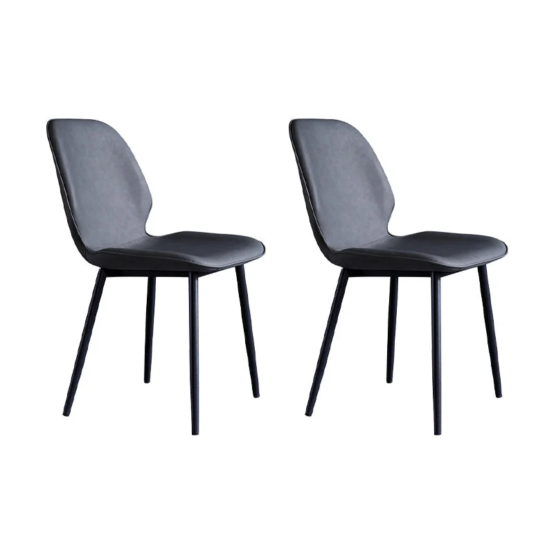 Industrial Upholstered Armless Chair Kitchen Wingback Dining Chair