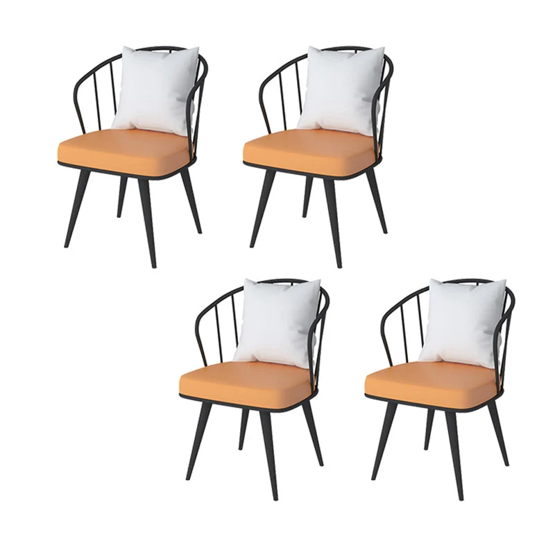Dining Room Upholstered Chair Home Faux Leather Slat Back Dining Chair