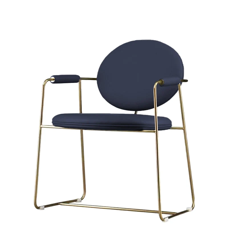 Gold Legs Dining Arm Chair Glam Dining Room Upholstered Chair