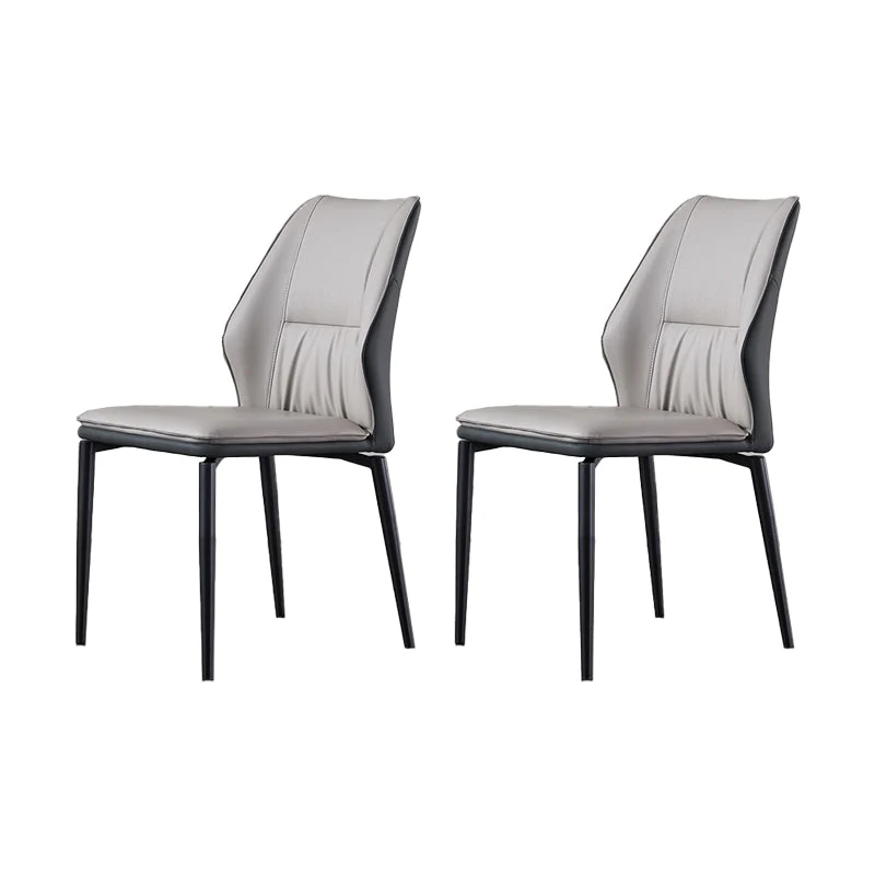 Industrial Dining Room Side Chair Metal Legs Wingback Chairs