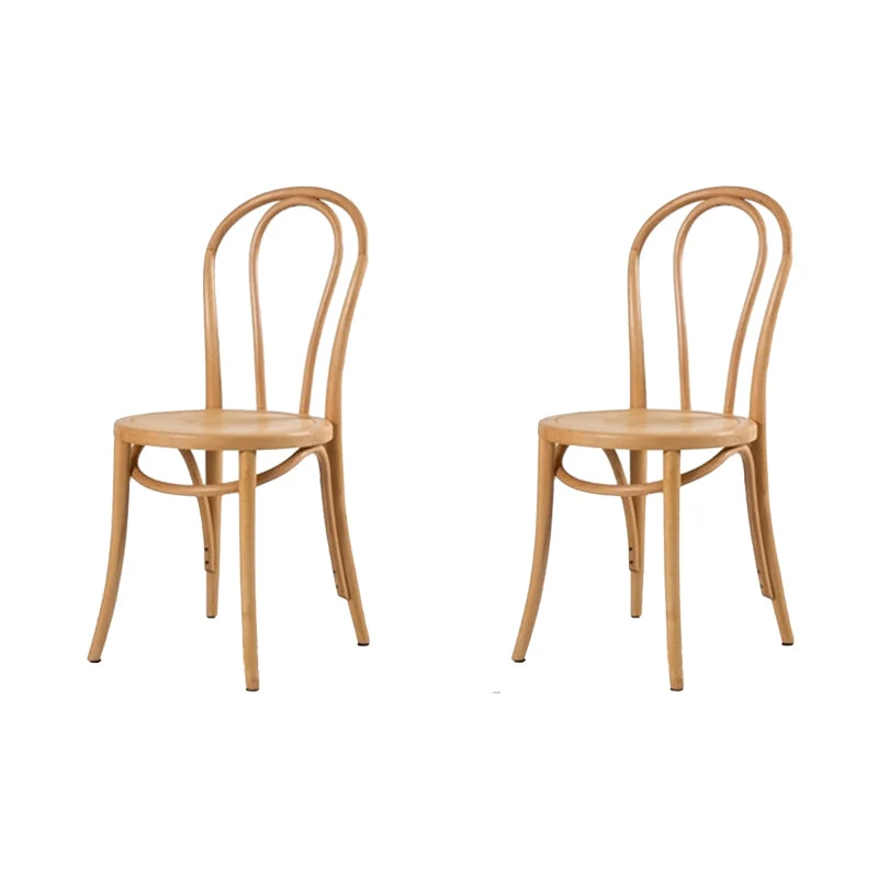 Modern Style Patio Side Chair Windsor Back Armless Dining Chair