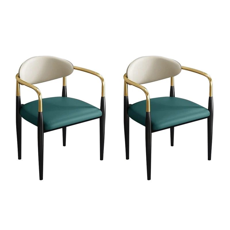 Contemporary Kitchen Dining Chair Black Legs Upholstered Arm Chair