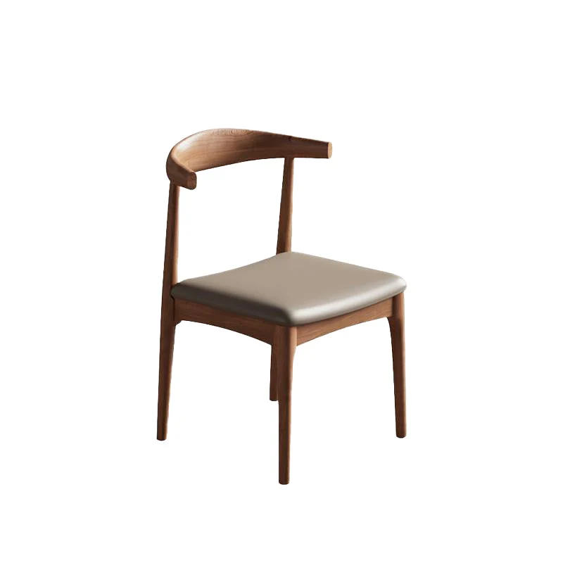 Contemporary Kitchen Dining Chair Solid Wood Side Chair in Walnut