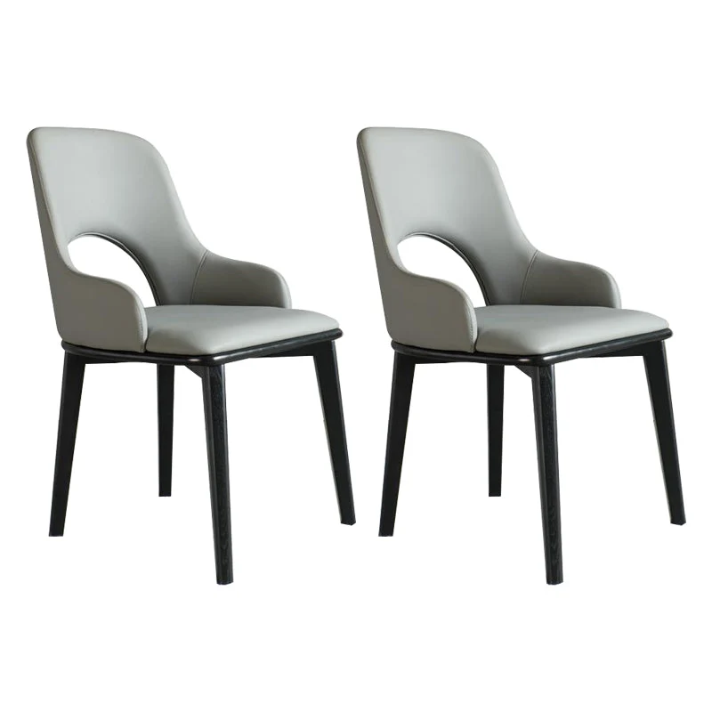 Open Back Home Dining Chair Wooden legs Arm Chair with Upholstered