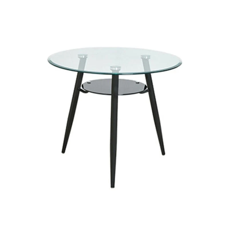 Simplicity Style Round Furniture Glass Dining Site Table with Tripod Base