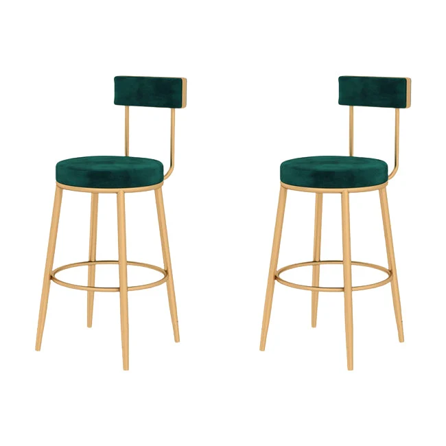 Glam Metal Barstool Fabric Cushion in Matte Finish for Indoor