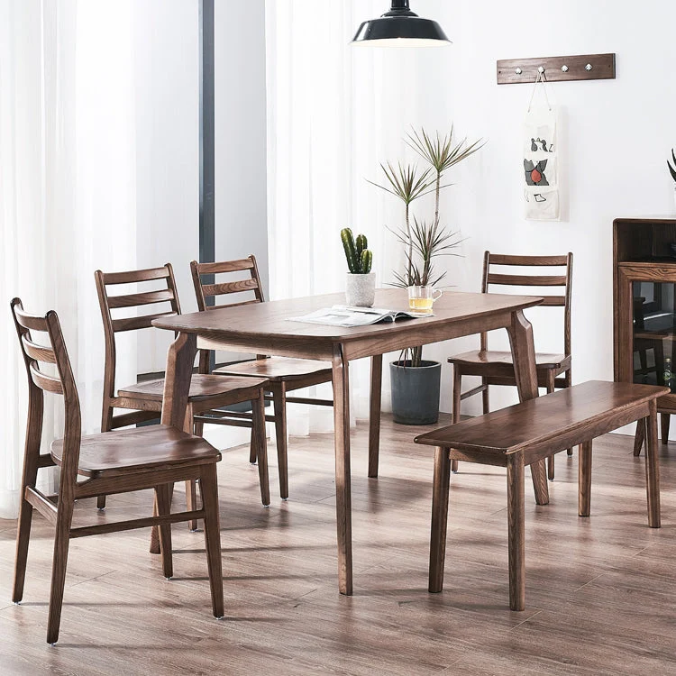 Solid Wood Dining Table Contemporary Style Dining Site Table with 4-foot