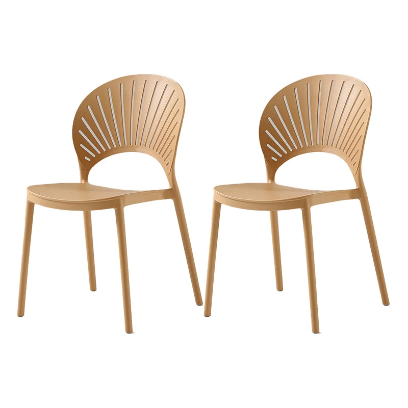 Scandinavian Home Low Back Stool Matte Finish Plastic Barstool